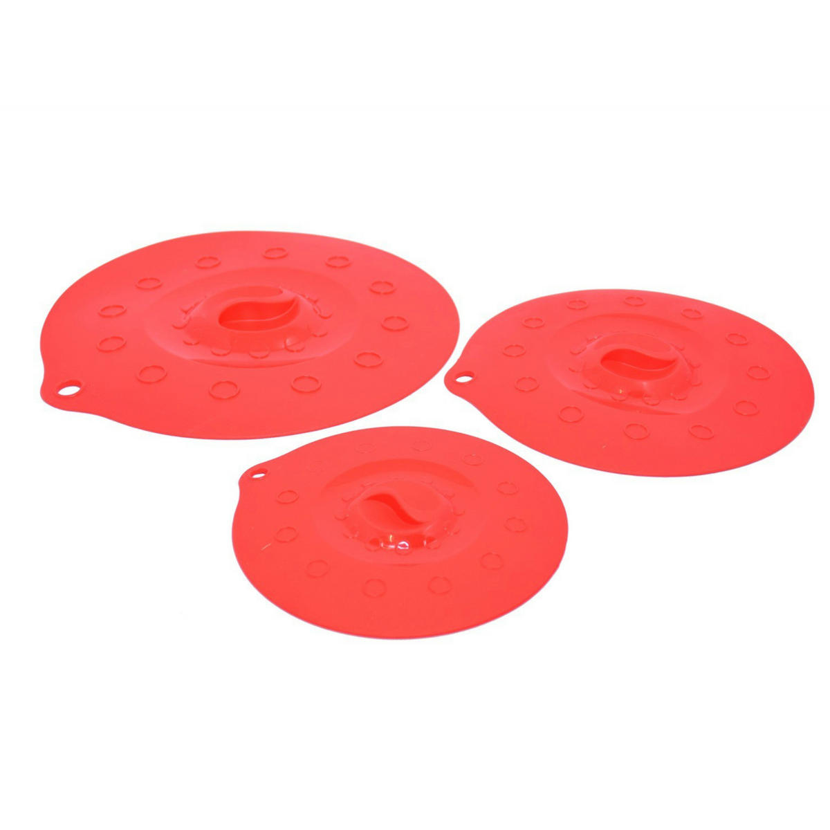 SILIKONDECKEL 29cm „FUNNY KITCHEN“ rot - Rot, Kunststoff (29/29/0.5cm) - Magu Cera