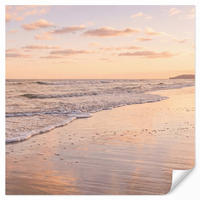 TAPETE - Strand - Brandung - Wolken - 260x280 cm - Hellrosa, Papier (260/280cm) - OnlyWow