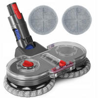 MOPPBÜRSTE V7 V8 V10 V11 V15 Set, 2 Mikrofaser-Pads, 160 U/min, Nass- und Trockenwischen, waschbar 60 °C - Multicolor, Kunststoff/Metall (10/10/10cm)