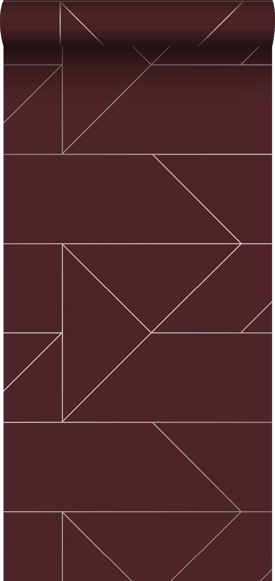TAPETE grafische Linien 53 cm x 10.05 m - Rot, Papier (53/1000cm) - Origin Wallcoverings
