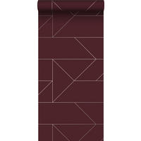 TAPETE grafische Linien 53 cm x 10.05 m - Rot, Papier (53/1000cm) - Origin Wallcoverings