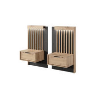 NACHTKONSOLEN Tally Artisan Eiche / anthrazit 50cm / 39 cm / 104 cm 2-teilig - Braun, Holz/Holzwerkstoff (100/104/39cm) - Feldmann-Wohnen