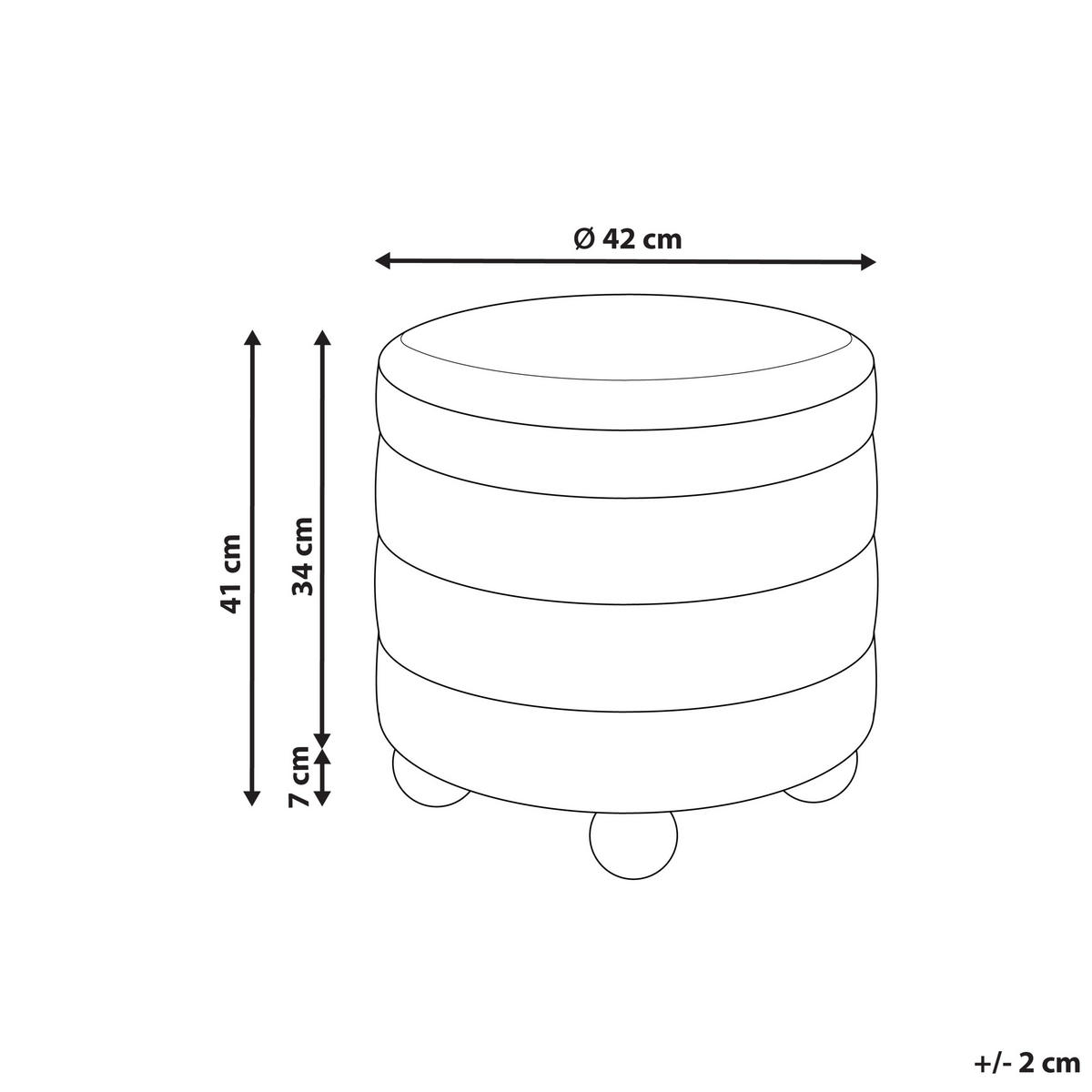POUF Goldbraun Chilly - Braun, Textil (42/41/42cm) - Beliani
