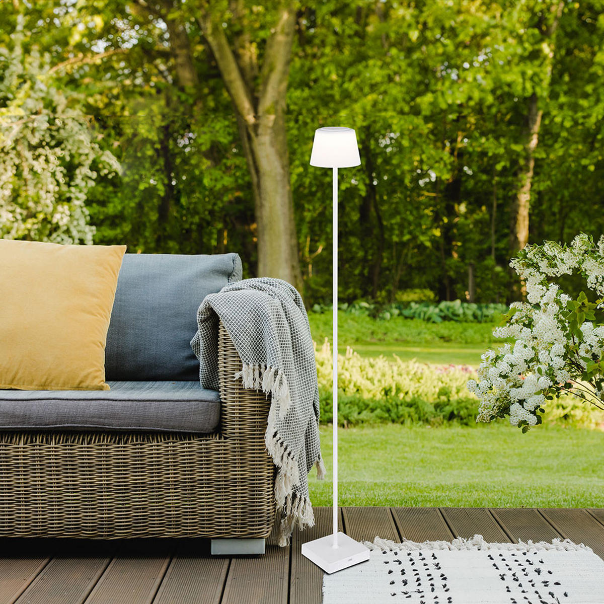 LED STEHLEUCHTE Gregoir Weiß - Weiß, Metall (14/14/120cm) - Globo Lighting