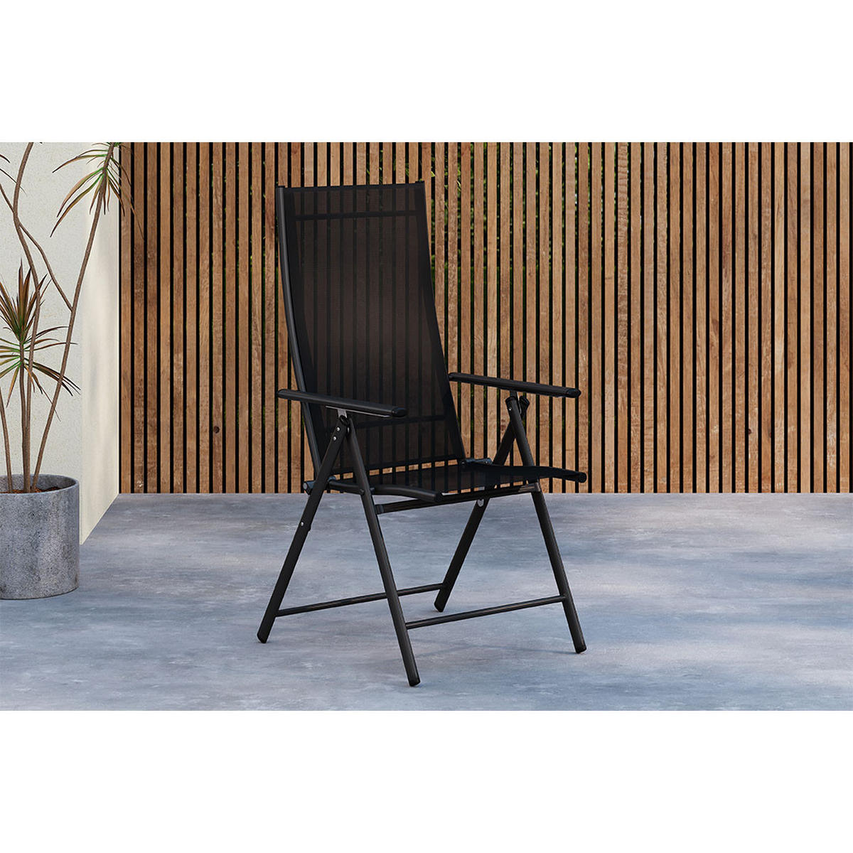 GARTENSTUHL, Levanzo, Stühle Schwarz, Stahl, 56 x 59 x 108 cm - Schwarz, Metall (56/108/59cm) - ebuy24