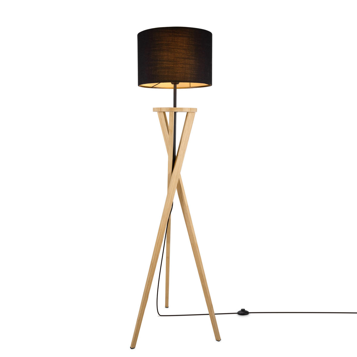 STEHLEUCHTE Mangrove - Naturfarben, Metall (50/50/161.5cm) - Paco Home
