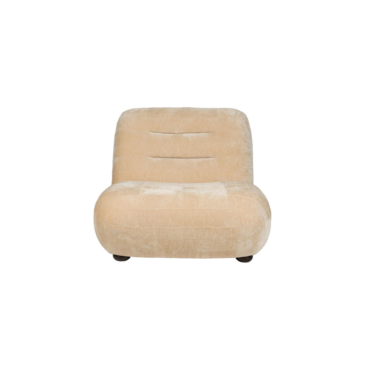SESSEL Wyatt Samt Beige - Beige, Kunststoff (87/70.5/101cm) - Dutchbone