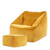SITZSACK Sessel mit Sitzpouf - Gelb, Kunststoff (100/80/88cm) - icon