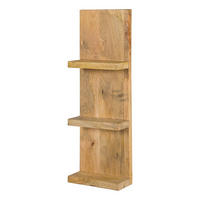 BADREGAL - Mango massiv - Braun, Holz (23/70/12cm) - home24