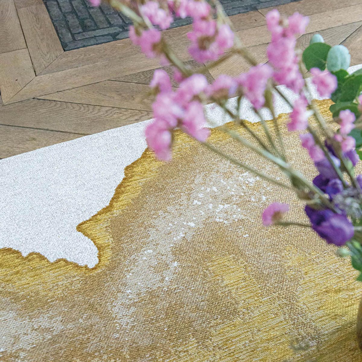 TEPPICH Sunset Meditation Lagoon 80/150 cm - Gelb, Textil (80/150cm) - Louis De Poortere