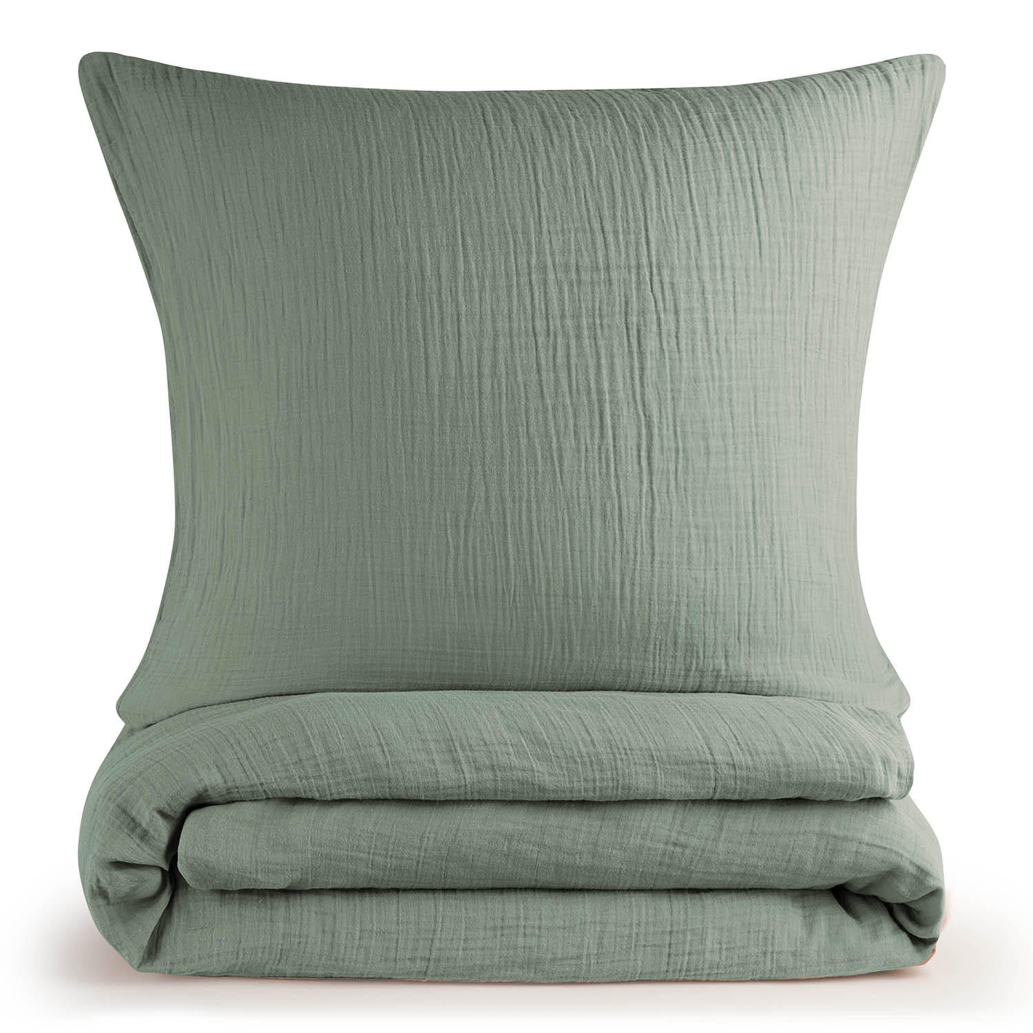 BETTWÄSCHE Musselin, 100% Baumwolle, 135/200 cm & 80/80 cm - Grün, Textil (135/200cm) - Blumtal