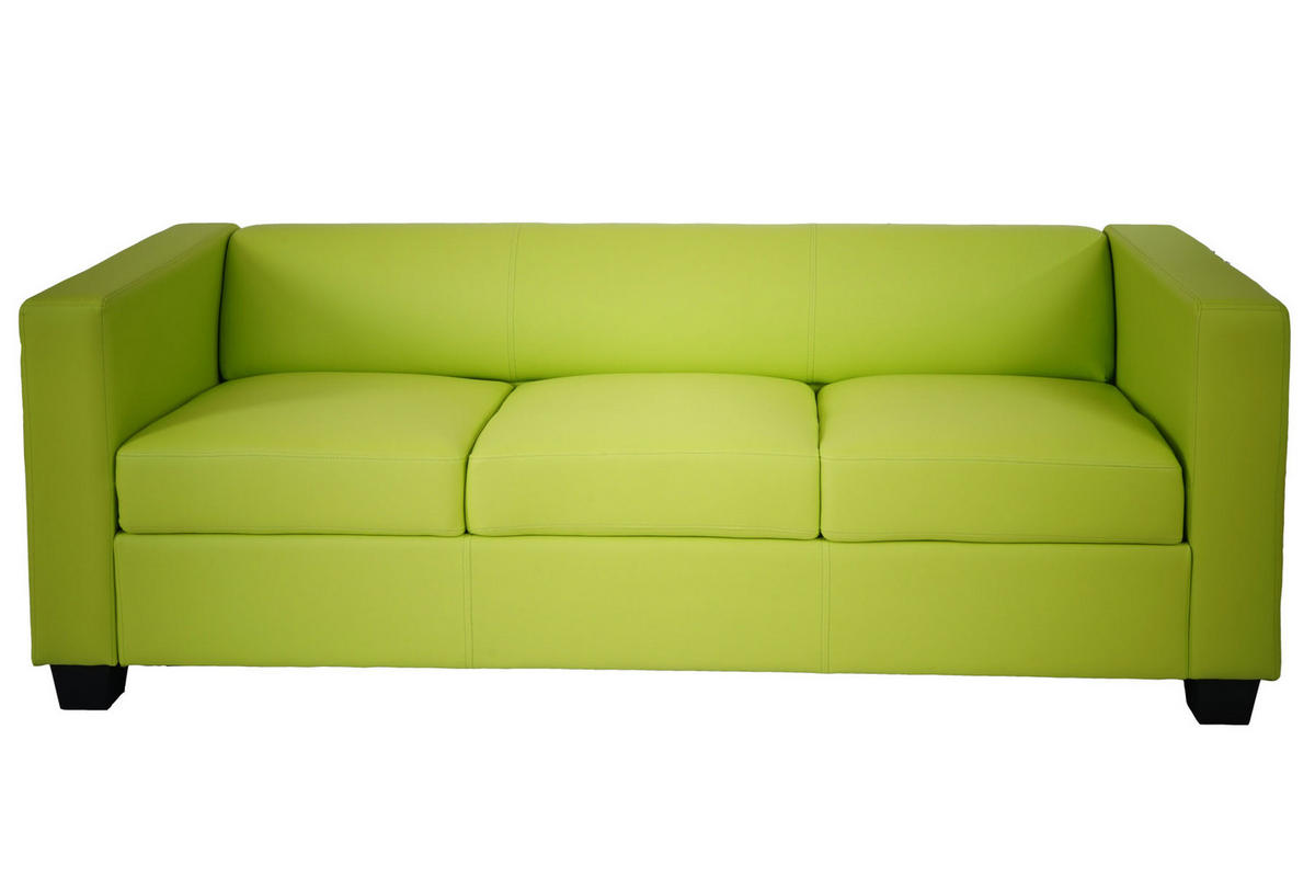 3ER SOFA Hellgrün - Hellgrün, Textil (191/70/75cm) - MCW