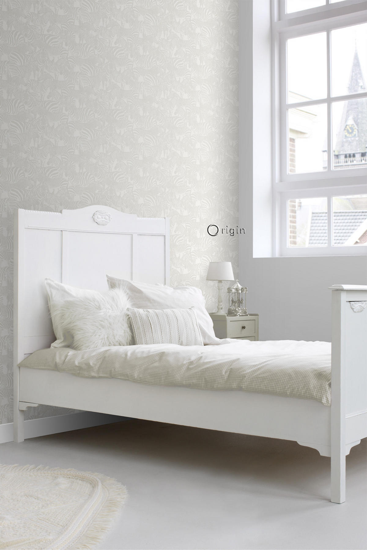 TAPETE Zebras 53 cm x 10.05 m - Grau, Papier (53/0.1cm) - Origin Wallcoverings