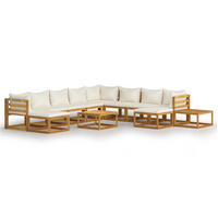 GARTENSET Reidhead 12-teilig - Creme, Holzwerkstoff - Nettlife