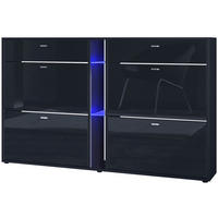 SCHUHSCHRANK Today Fronten in Schwarz Hochglanz - Schwarz Hochglanz, Holzwerkstoff (155.5/95/28cm) - Vladon