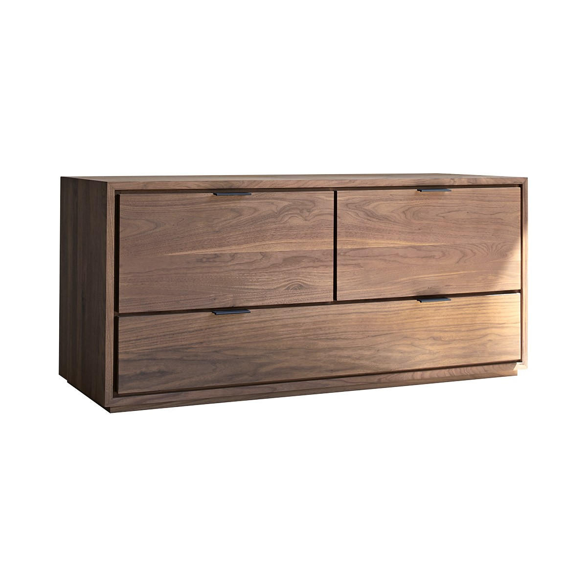 TV-SCHRANK Senson Dunkelbraun aus Walnuss - Dunkelbraun, Holz (120/55/45cm) - Tikamoon