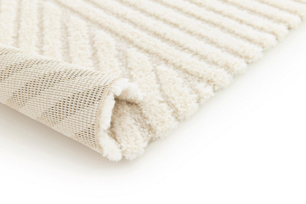 TEPPICH Design Relief-Effekt beige - Beige, Textil (160/230cm) - AFK Living