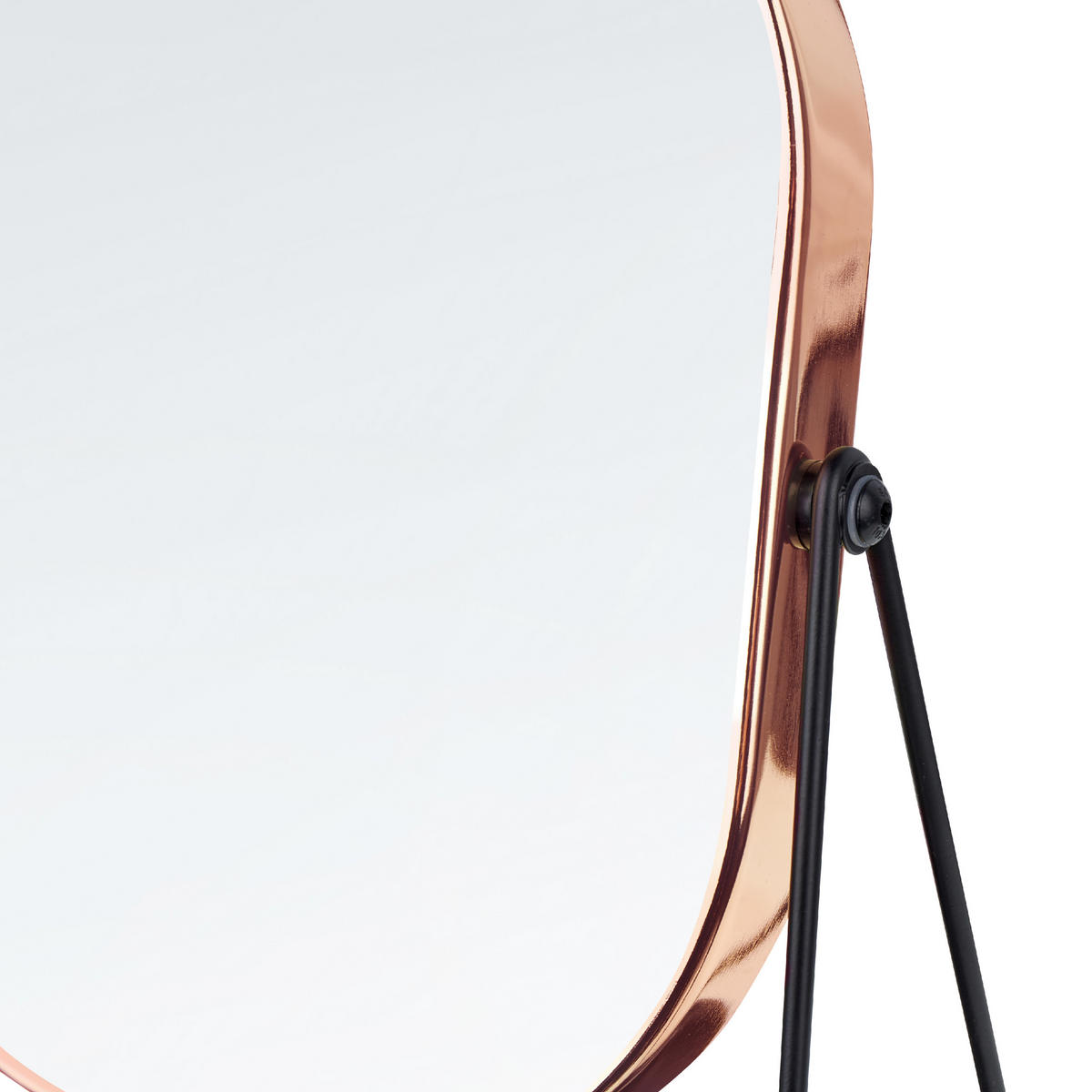 KOSMETIKSPIEGEL 20/22 cm roségold Correze - Roségold/Schwarz, Metall (15/31/24cm) - Beliani