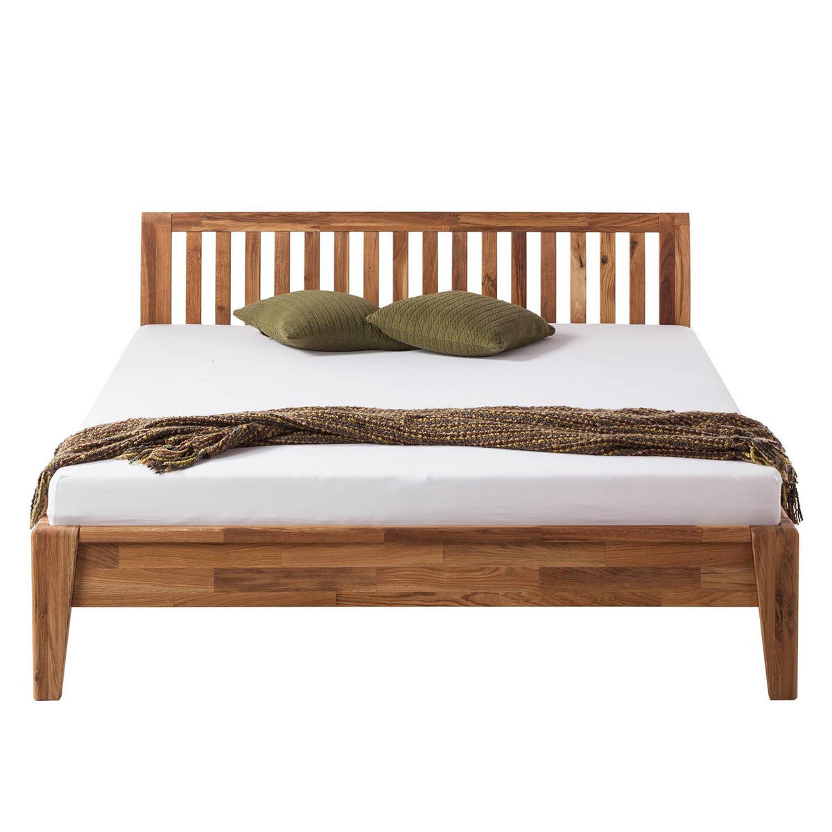 BETT - Massivholz - Eichefarben, Holz (160/200cm) - home24