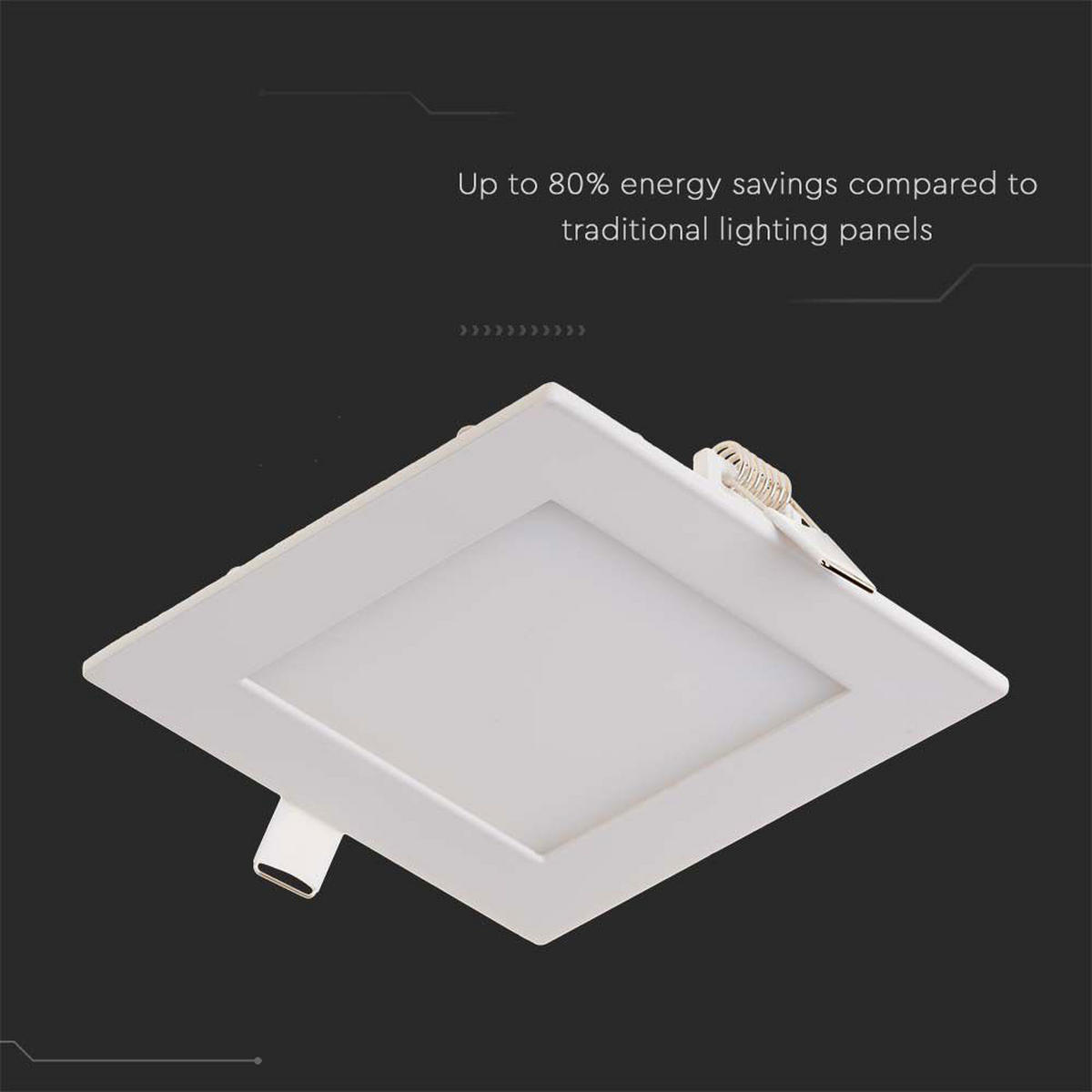 LED EINBAU PANEL Aluminium Weiß - Weiß, Metall (8.4/8.4/1.2cm)