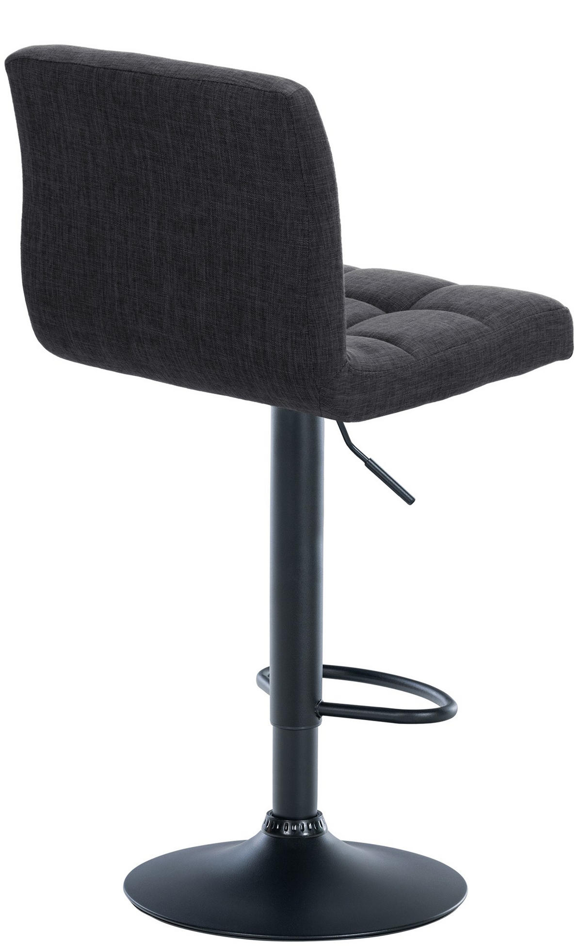 BARHOCKER 2er Set Cala Stoff schwarz dunkelgrau - Dunkelgrau/Schwarz, Textil/Metall (46/114/47cm) - TPFLiving