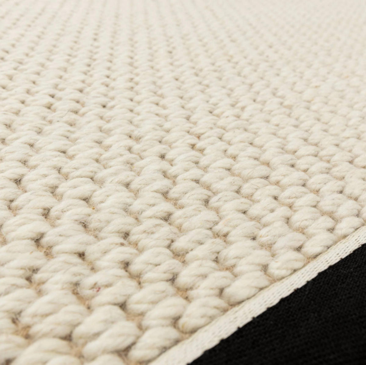 TEPPICH modern Wohn-/Schlafzimmer Wolle & Naturfaser ROKA Schwarz 160x230 cm - Schwarz, Naturmaterialien (160/230cm) - Novatrend