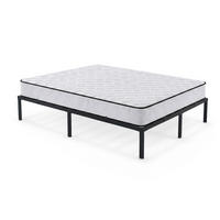 METALLBETT Klappbares mit Matratze 140x200 cm Schwarz - Schwarz, Metall - Akord