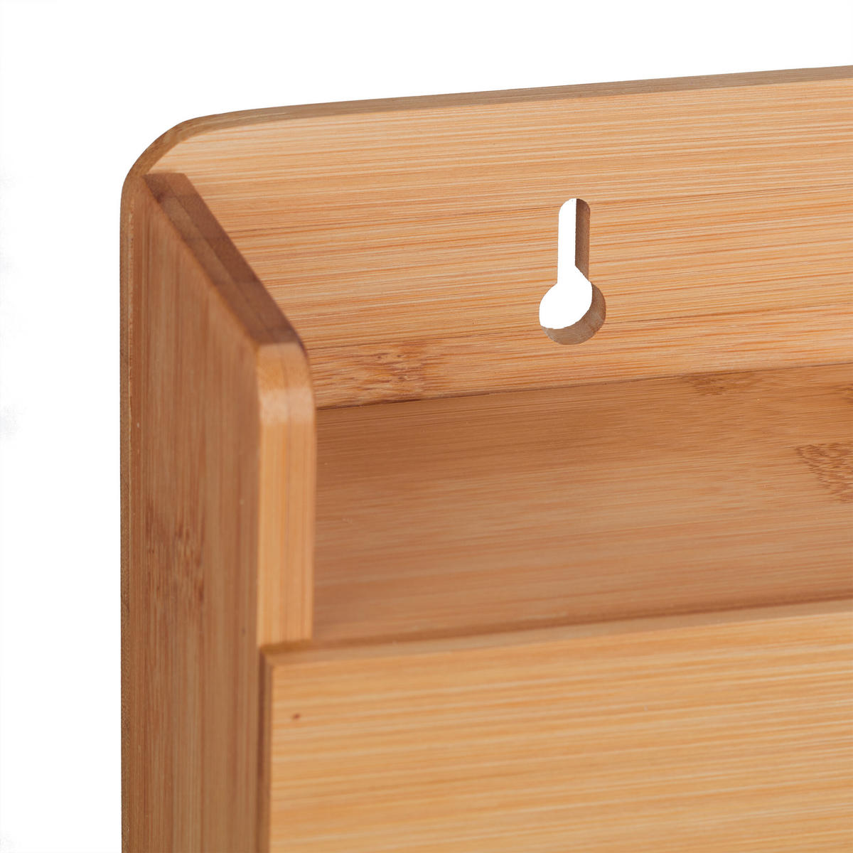 WANDROLLENHALTER - Hellbraun, Holz/Holzwerkstoff (39.5/31/11cm) - Relaxdays