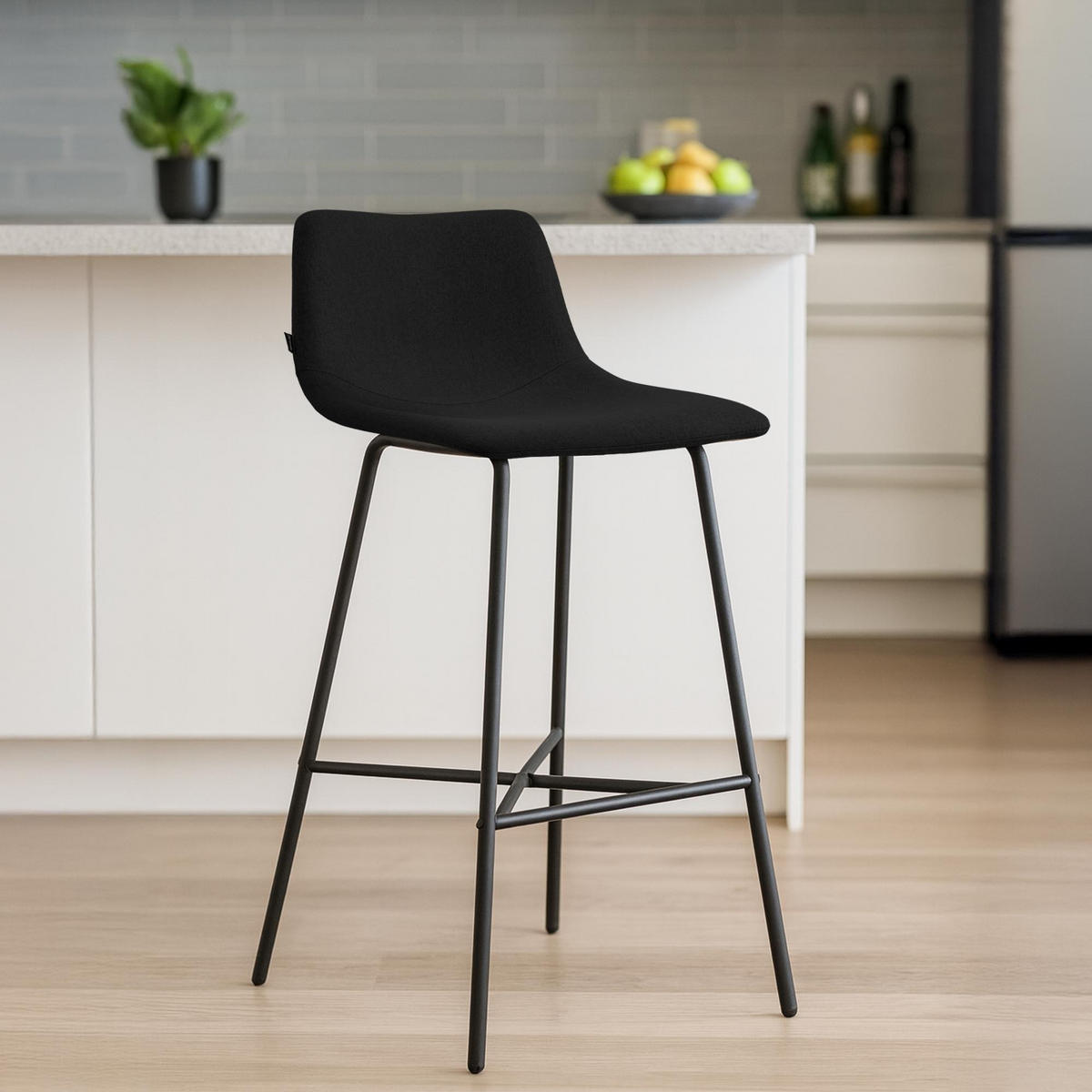 BARHOCKER Altona 98x44x49 cm schwarz - Schwarz, Metall (44/98/49cm) - furnicato