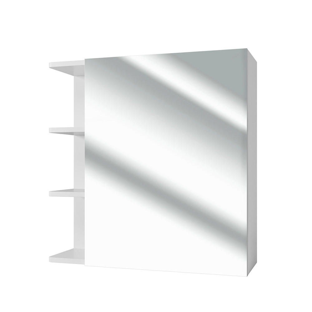 BADSPIEGELSCHRANK Fynn Weiß 62 x 64 cm - Weiß, Holzwerkstoff (62/64/20.8cm) - Vicco