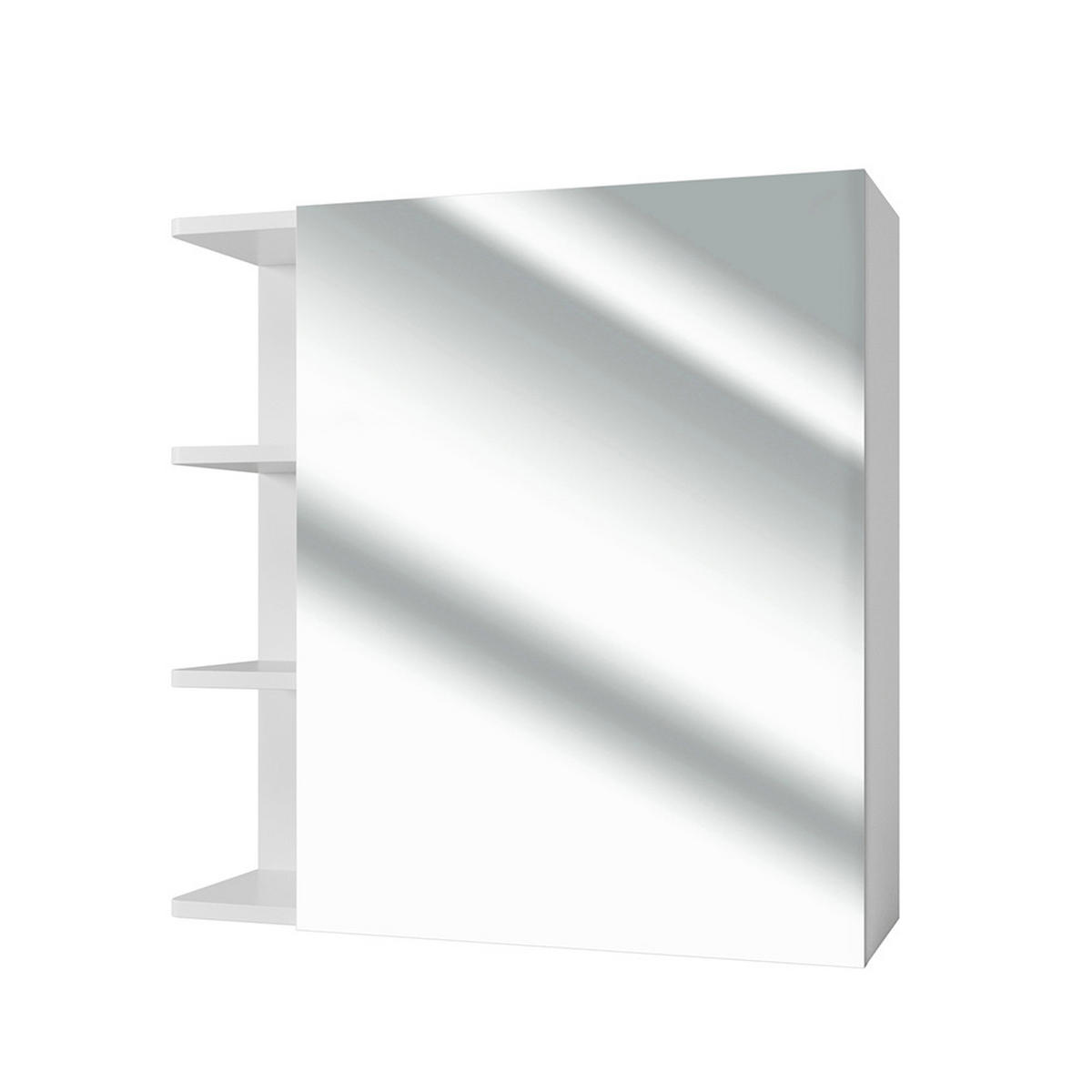 BADSPIEGELSCHRANK Fynn Weiß 62 x 64 cm - Weiß, Holzwerkstoff (62/64/20.8cm) - Vicco
