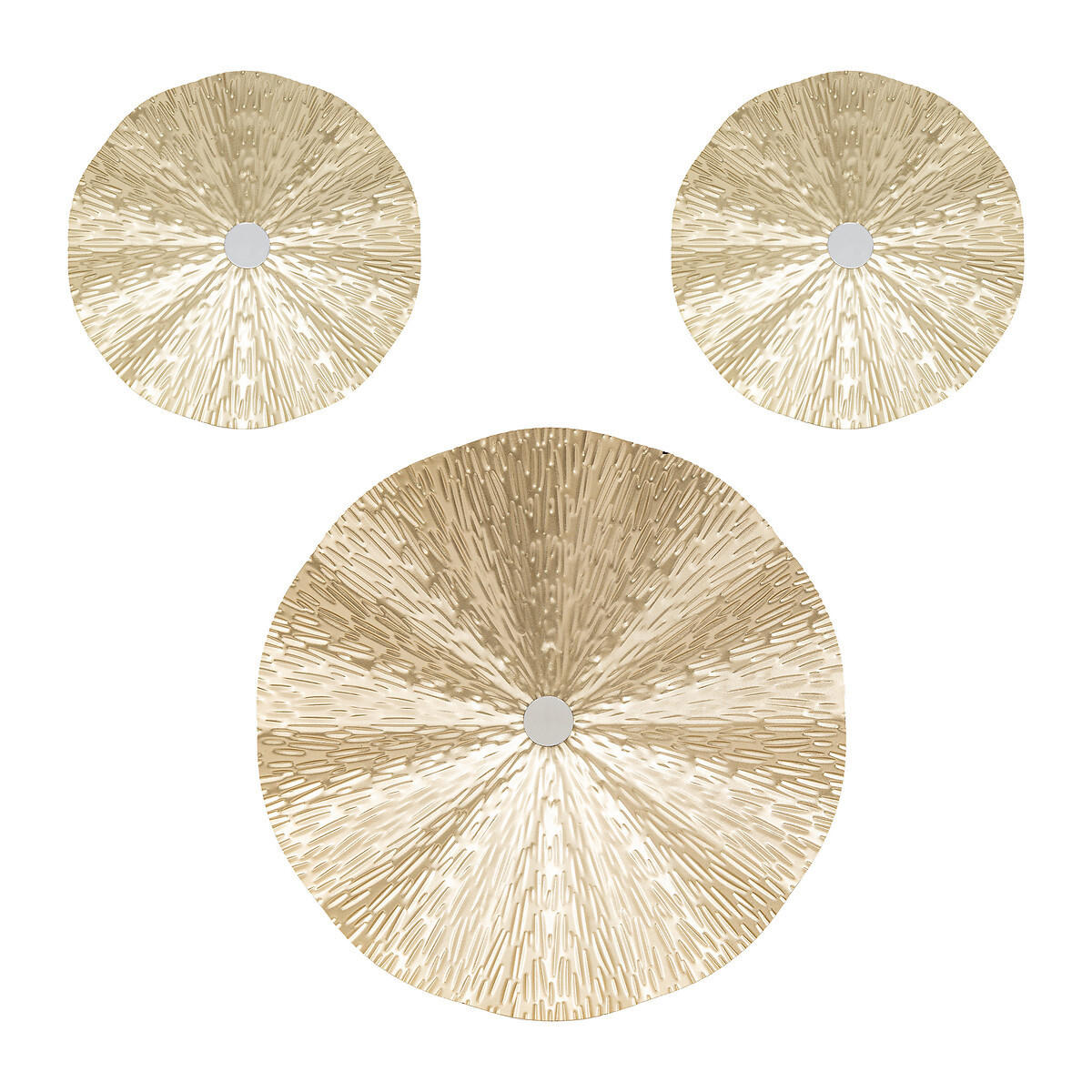 METALLWANDDEKORATION Leslie 3er-Set - Goldfarben, Metall (33.5/4.5cm) - Atmosphera Createur d´interieur