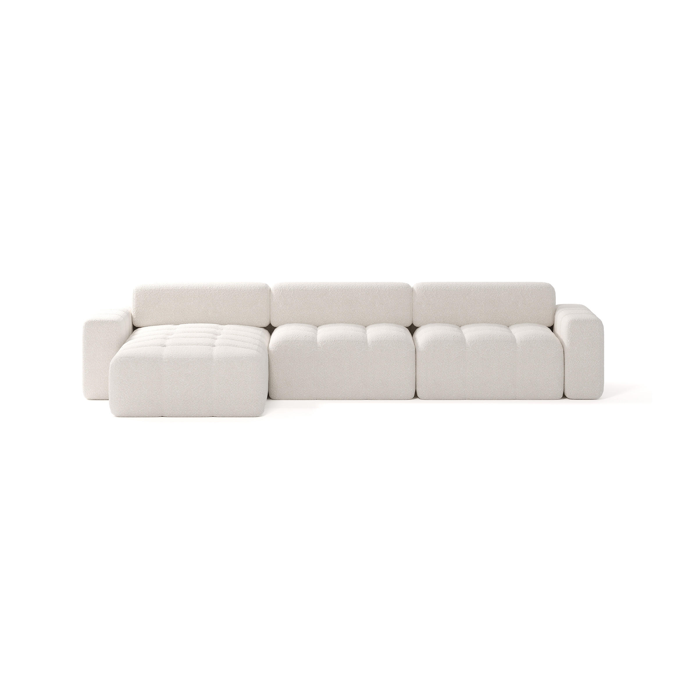 ECKSOFA RIFU SO 300x140 cm, Weiß - Weiß, Textil (346/185cm) - Fedve