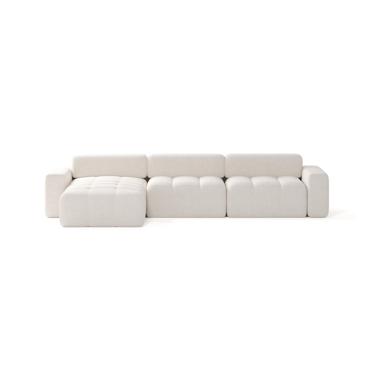 ECKSOFA RIFU SO 300x140 cm, Weiß - Weiß, Textil (346/185cm) - Fedve