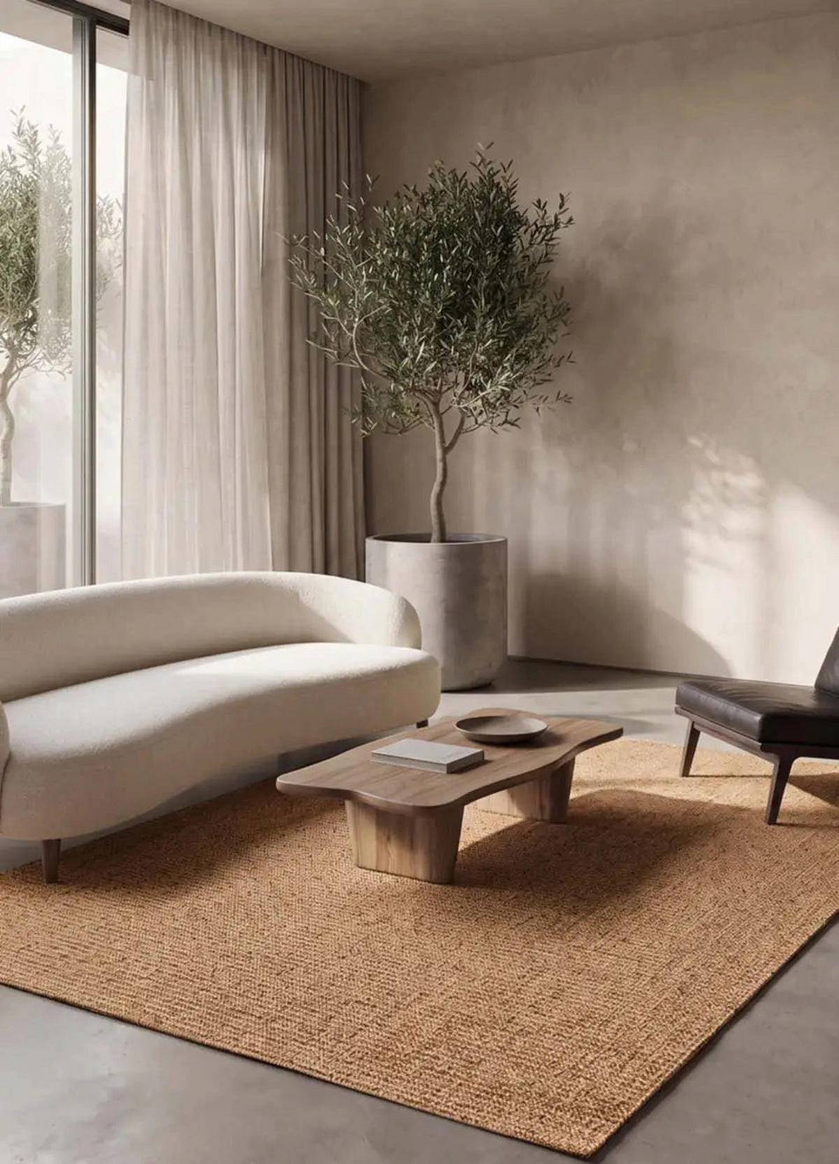 KURZFLORTEPPICH waschbar Bouclé Natürlich Lumen 200/290 cm - Naturfarben, Textil (200/290cm) - Atticgo