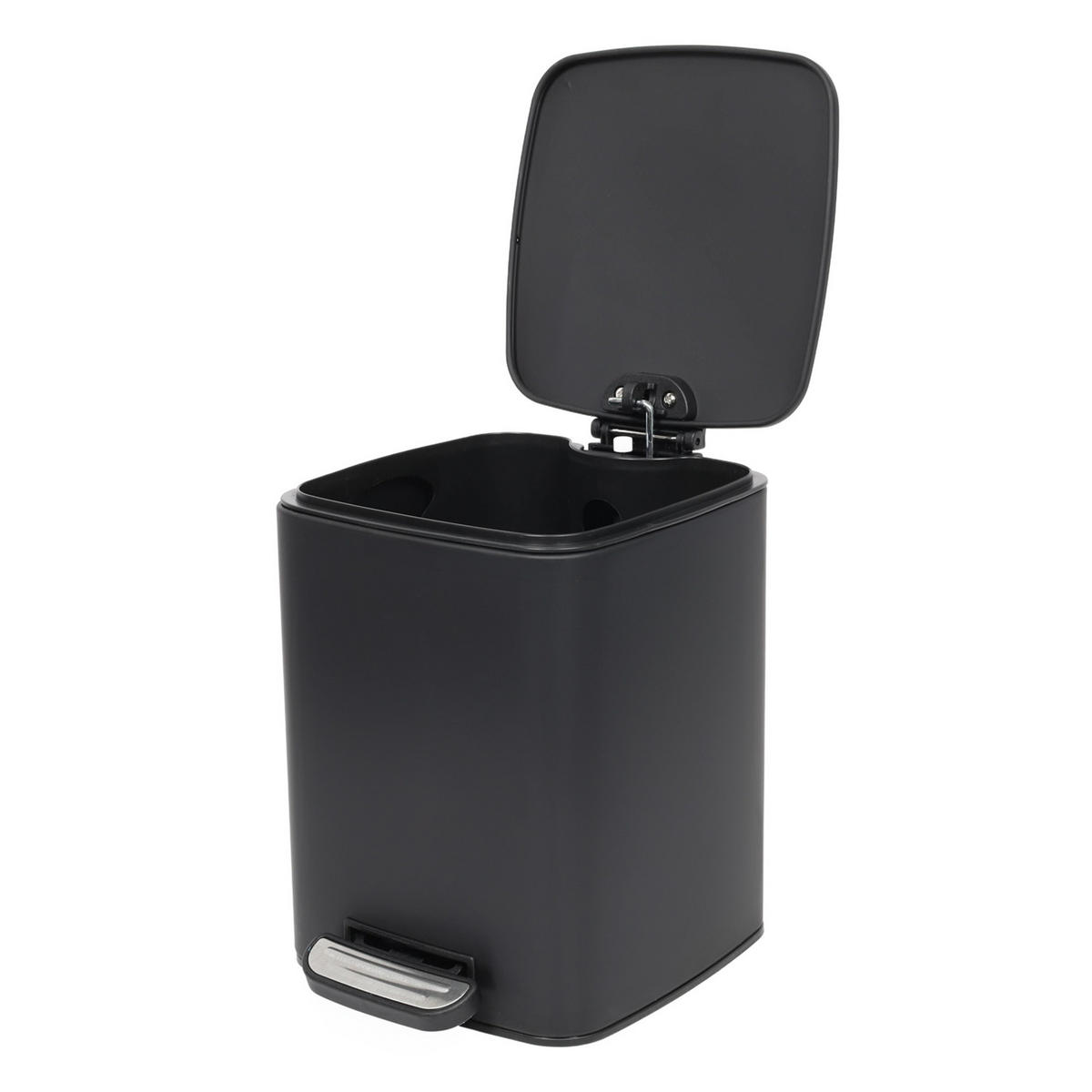 TRETEIMER Balvo 6 l - Schwarz, Metall (19.5/25/23.5cm) - NUXIO