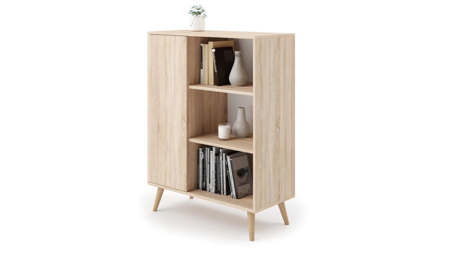 BÜCHERREGAL Fondi - Eichefarben, Holzwerkstoff (40/116/90cm) - RAUMHIRSCH FURNITURE