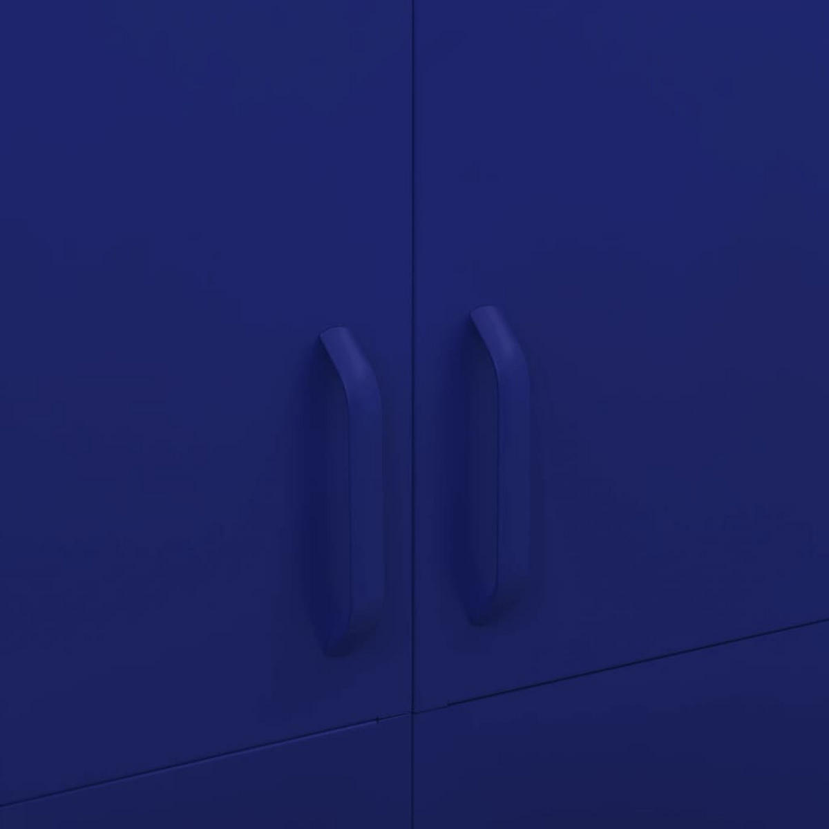 KLEIDERSCHRANK 2-Türig mit 4 verstellbaren Fächern 90/50/180 cm aus Stahl Marineblau - Blau, Metall (90/180/50cm) - vidaXL