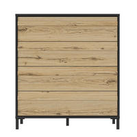 KOMMODE 4 Schubladen MIMIZAN - Französische Herstellung - 94/45/104 cm - Eichefarben, Holzwerkstoff (45/104/94cm) - Calicosy