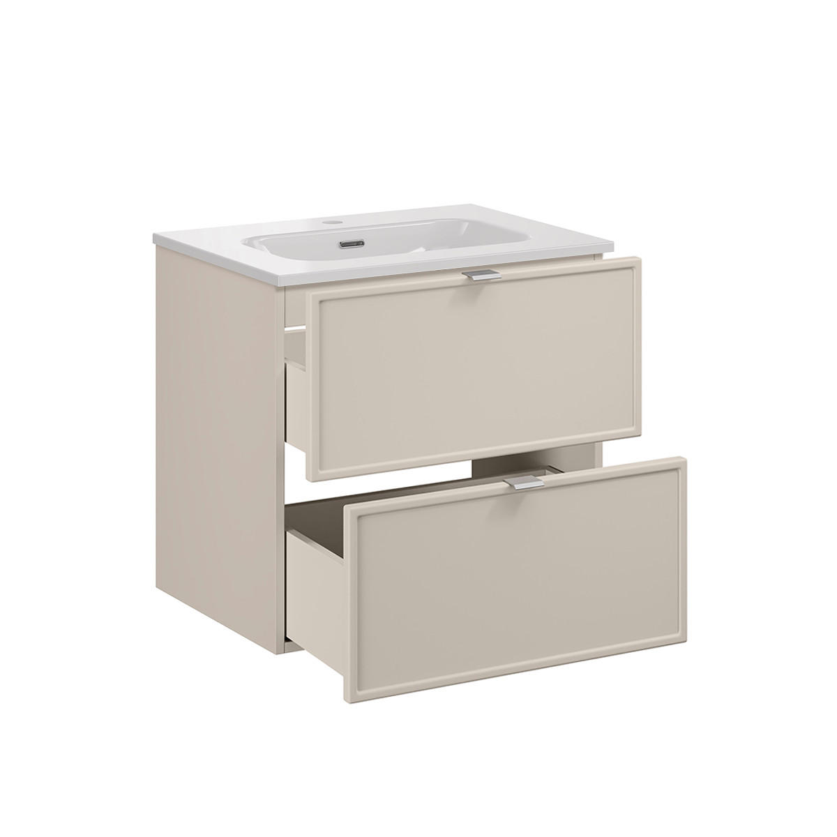 KOUPELNOVÝ NÁBYTEK 60.2cm Alba 2er-Set Kašmír - béžová, kompozitní dřevo (60.2/57/46cm) - Petits-meubles