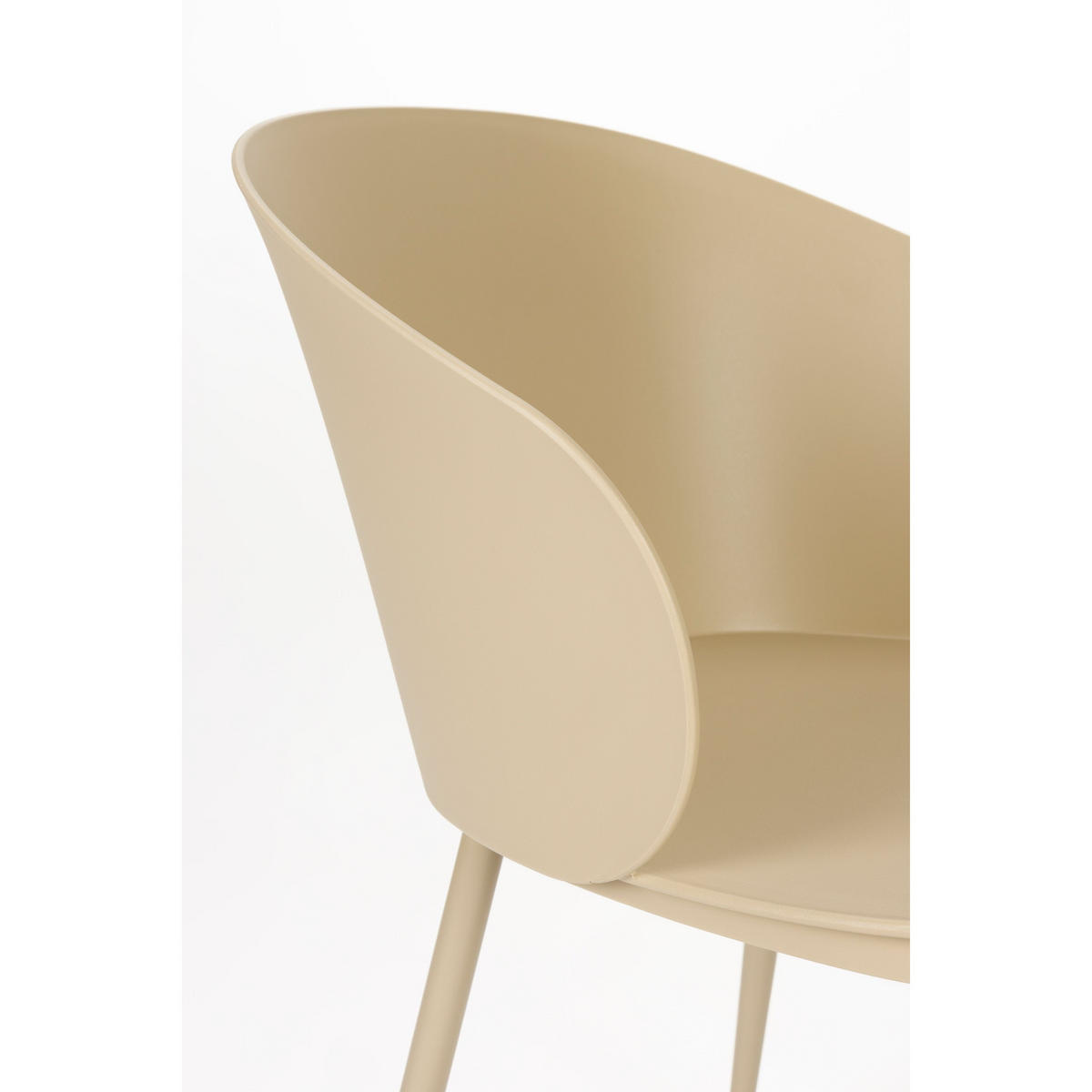 ESSZIMMERSTUHL Gigi Beige - 2 er Set - Weiß, Kunststoff (56.5/80.5/55.5cm) - Housecraft Living