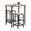 BARTISCH + 2 x BARHOCKER - Naturfarben, Holzwerkstoff (80/88/50cm) - SoBuy