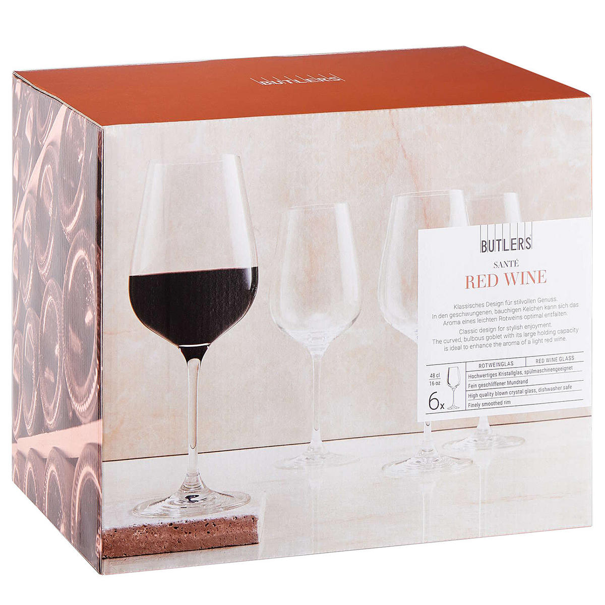 ROTWEINGLAS (6er Set) Santè - Transparent, Glas (0.48L) - Butlers