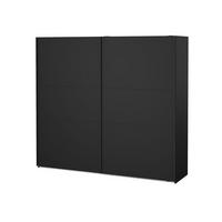 SCHIEBETÜRENSCHRANK, Como, Schwarz, Holzwerkstoff, 244 x 67 x 221 cm - Schwarz, Holzwerkstoff (244/221/67cm) - ebuy24