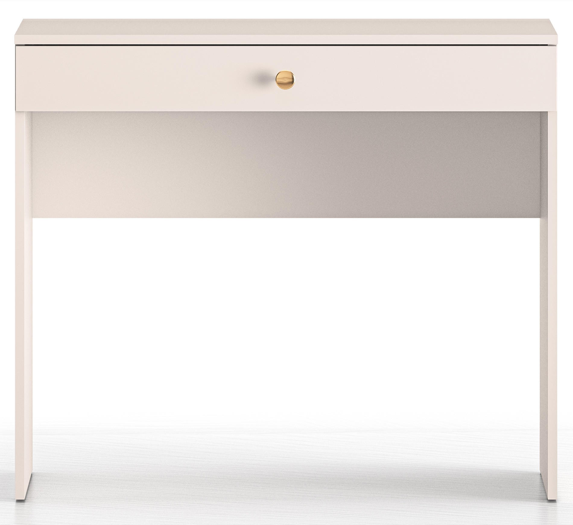 SCHMINKTISCH Selgin Greige 100 cm - Taupe/Goldfarben, Holzwerkstoff/Metall (39.7/100/79cm) - Selsey