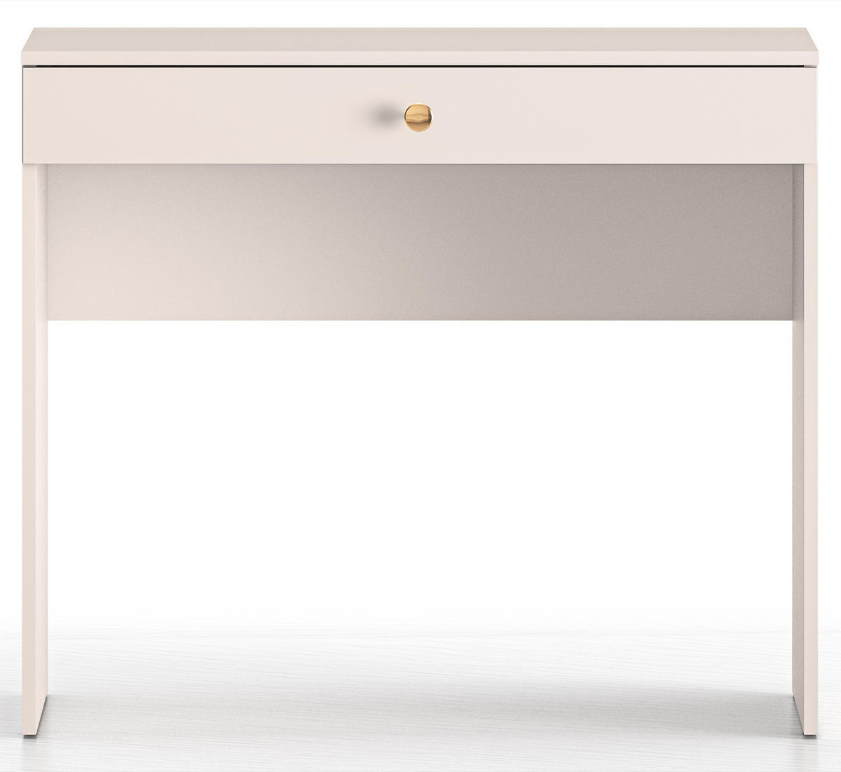 SCHMINKTISCH Selgin Greige 100 cm - Taupe/Goldfarben, Holzwerkstoff/Metall (39.7/100/79cm) - Selsey