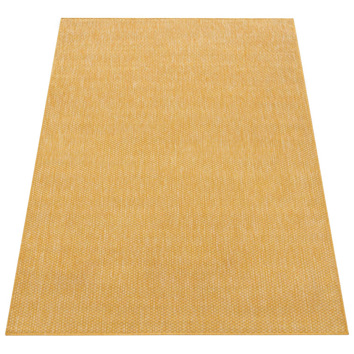 TEPPICH Kurzflor Unifarben Wohnzimmer schmutzabweisend Gelb Rechteckig 160x220 - Gelb, Textil (160/220cm) - KADIMA DESIGN