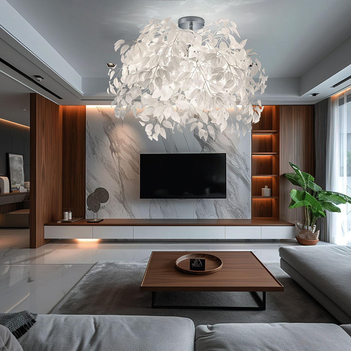 LED DECKENLEUCHTE Metall Chrom Silber - Silberfarben, Metall (70/70/73cm)