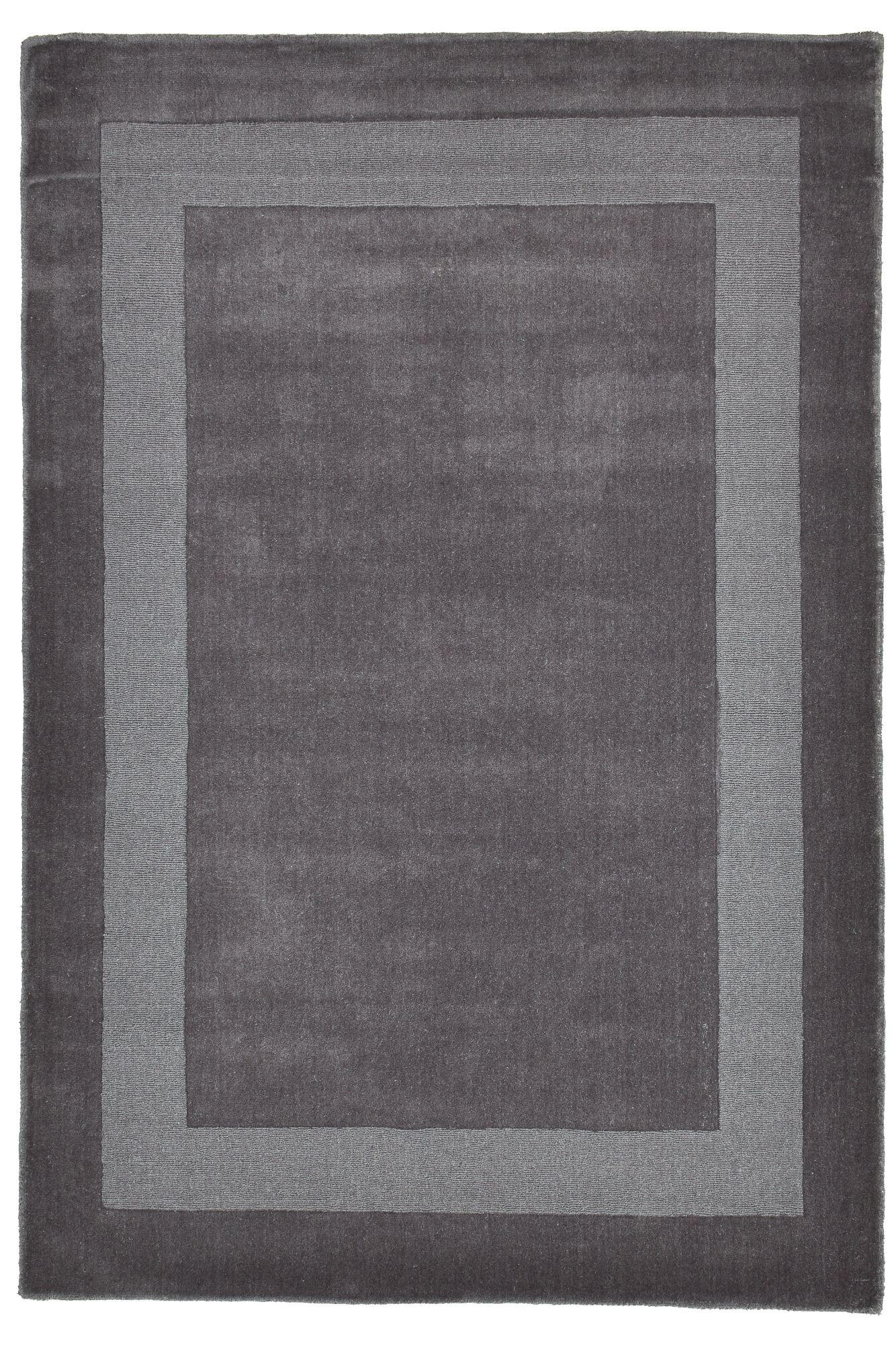 HANDTUFT-TEPPICH Usedom 60x90 cm - Anthrazit, Textil (60/90cm) - THEKO