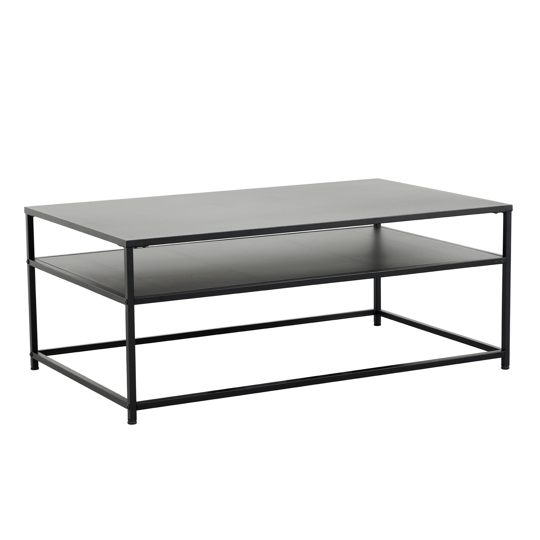 COUCHTISCH DURA STEEL Stahl rechteckig Schwarz 100cm - Schwarz, Metall (60/100/40cm) - riess-ambiente